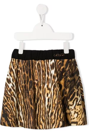 Roberto Cavalli Girls Printed Skirts - Leopard-print skirt - Neutrals