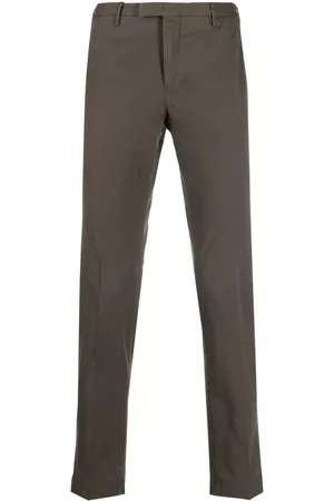PT Torino Men Formal Pants - Cropped tailord trousers - Green