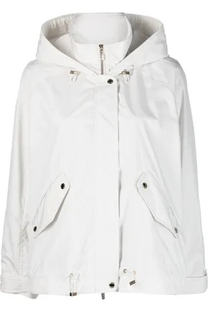 MOORER Hooded z ip-up coat