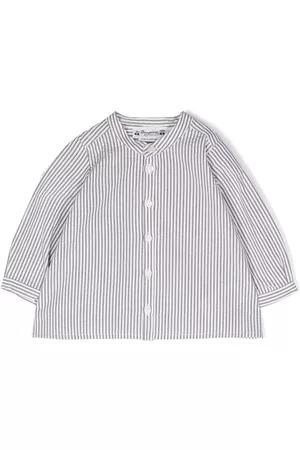 BONPOINT Shirts - Collarless button-up shirt - Grey