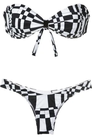 AMIR SLAMA Geometric-print two-piece bikini set
