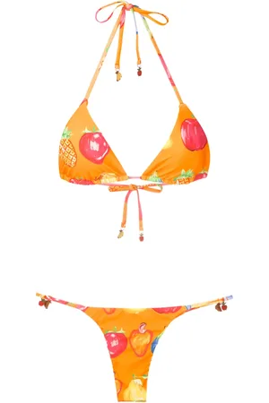 AMIR SLAMA Fruit-print two-piece bikini set