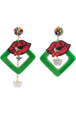 AMIR SLAMA Lips-motif drop earrings