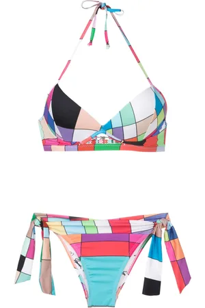 AMIR SLAMA Graphic-print two-piece bikini set