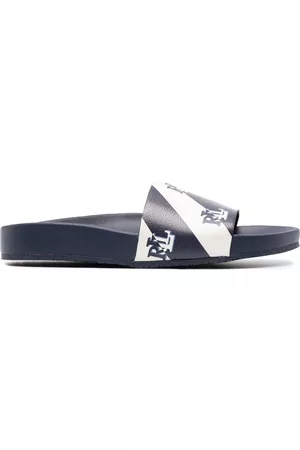 Ralph Lauren Women Sandals - Audrina logo-print slides - Blue