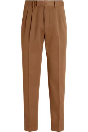Z Zegna Men Formal Pants - Straight-leg tailored trousers - Brown