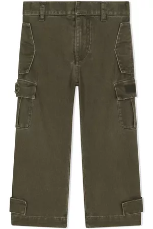 Dolce & Gabbana Boys Cargo Pants - Cargo straight-leg trousers - Green