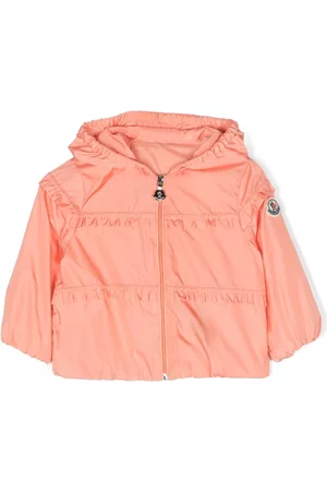 Moncler Jackets - Logo-patch hooded jacket - Orange