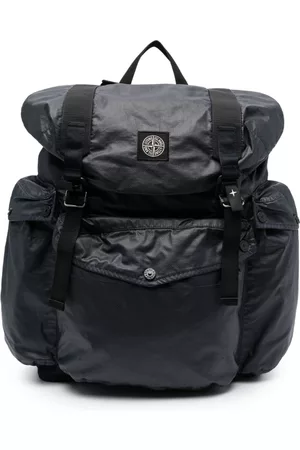 Stone Island Men Rucksacks - Logo-embellished multi-pocket backpack - Blue