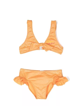 Billieblush Girls Bikini Sets - Ruffled-detail bikini set - Orange