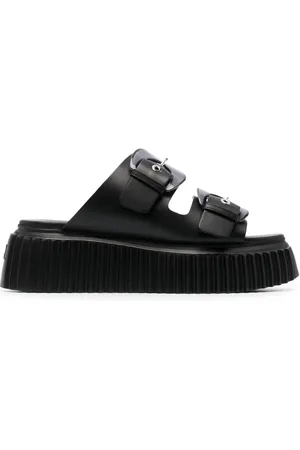 AGL ATTILIO GIUSTI LEOMBRUNI Agatha double-buckle slippers