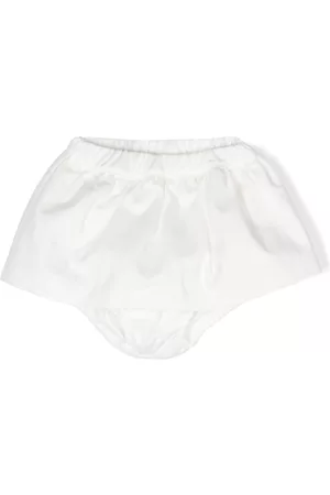 DOUUOD KIDS Girls Printed Skirts - Logo-print cotton skirt - White
