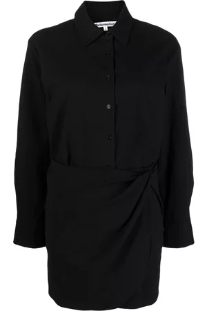 Reformation Women Casual Dresses - Shirt wraparound dress - Black