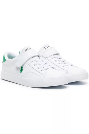 Ralph Lauren Boys Low Top Sneakers - Logo-print low-top sneakers - White
