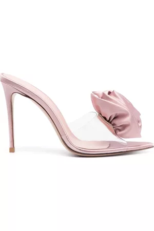 LE SILLA Women Sandals - Floral-appliqué 110mm transparent sandals - Pink