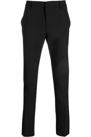 Dondup Men Formal Pants - Virgin-wool tailored trousers - Black