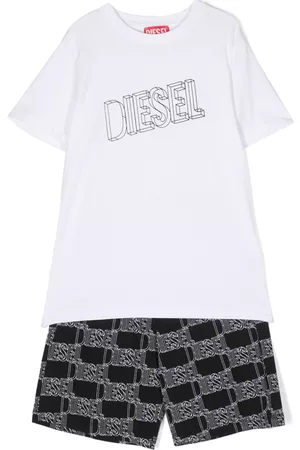 Diesel Pajamas - Logo-print pajama set - Black