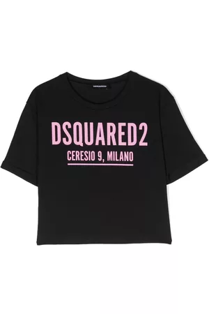Dsquared2 Girls T-Shirts - Logo-print cotton T-shirt - Black