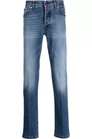 Kiton Men Slim Jeans - Slim-cut cotton jeans - Blue