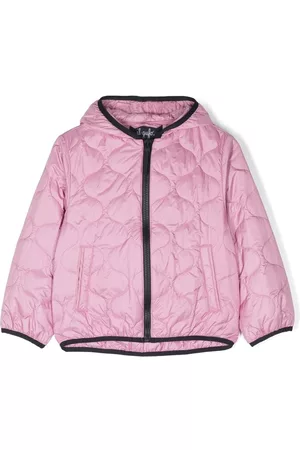 Il gufo Puffer Jackets - Quilted-finish hooded jacket - Pink