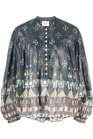 Marant Etoile Graphic-print button-up blouse