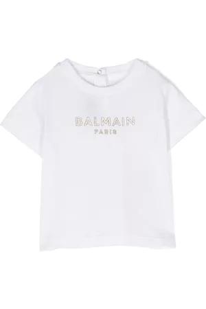 Balmain T-Shirts - Logo-print cotton T-Shirt - White