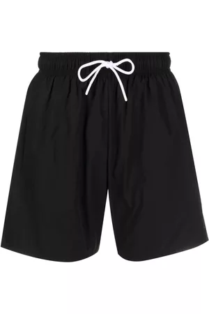 HUGO BOSS Men Swim Shorts - Iconic logo-print swim shorts - Black