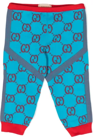 Gucci Leggings - Double G-logo knit leggings - Blue