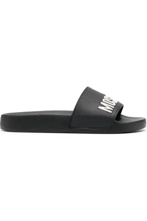 Moschino 3D-logo flat slides