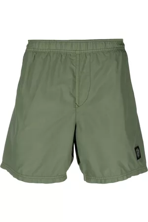 Stone Island Men Swim Shorts - Logo-patch swim shorts - Green