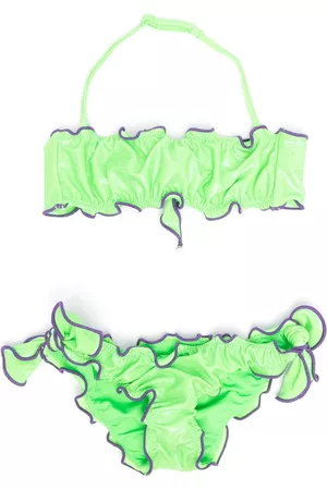 MC2 SAINT BARTH Girls Bikini Sets - Ruffle-detail bikini set - Green