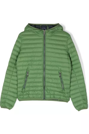 Colmar Boys Puffer Jackets - Logo-patch hooded padded jacket - Green
