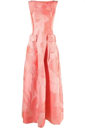 TALBOT RUNHOF Women Printed Dresses - Floral jacquard gown - Pink