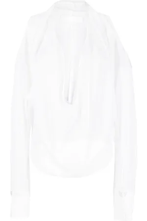 GENNY V-neck cut-out blouse