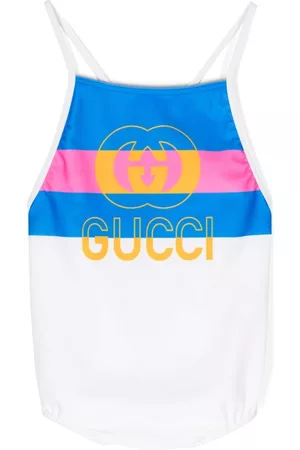 Gucci Swimsuits - GG-print striped swimsuit - White