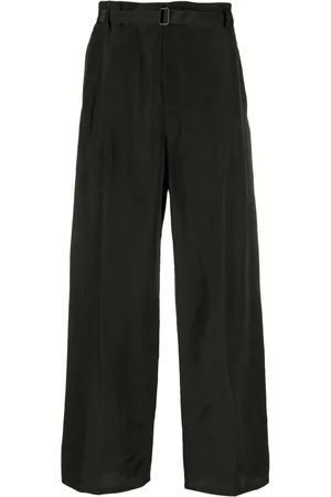 LEMAIRE Belted cotton trousers