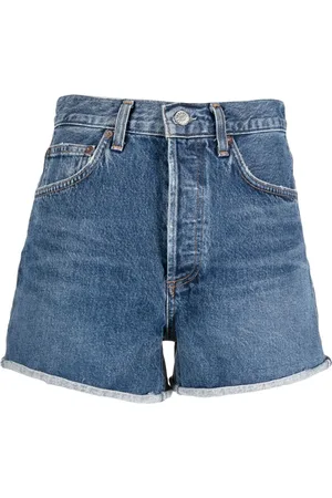 AGOLDE Rolled-hem denim shorts