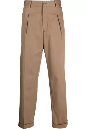 BRIGLIA Men Formal Pants - Straight-leg tailored trousers - Neutrals