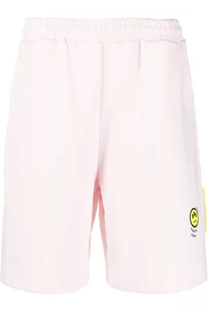 BARROW Sports Shorts - Logo-print cotton shorts - Pink
