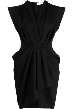 IRO Women Evening Dresses - Pheao draped wool dress - Black
