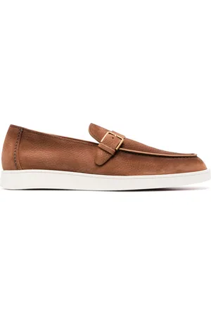 santoni Dread decorative-buckle leather loafers