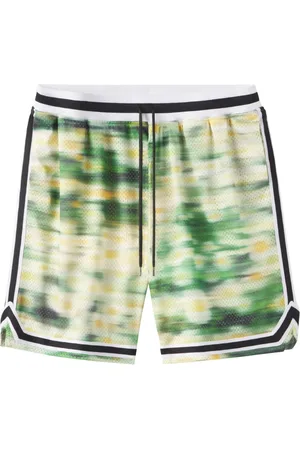 JOHN ELLIOTT Floral-motif track shorts