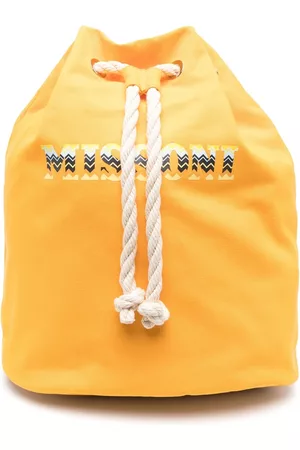 Missoni Rucksacks - Logo-print drawstring backpack - Yellow