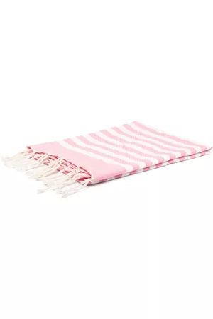 MC2 SAINT BARTH Men Swimwear - Stripe-print fringed towel - Pink