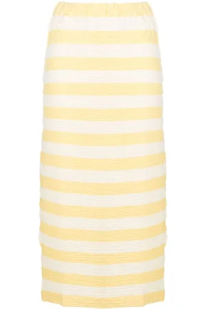 SUNNEI Stripe-pattern straight midi skirt