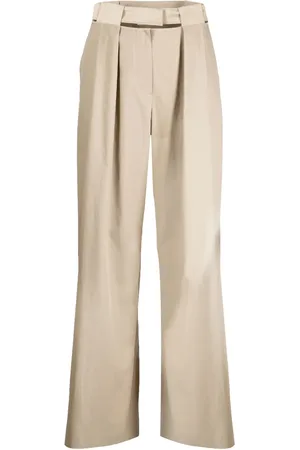 SYSTEM Cut-out pleated palazzo pants