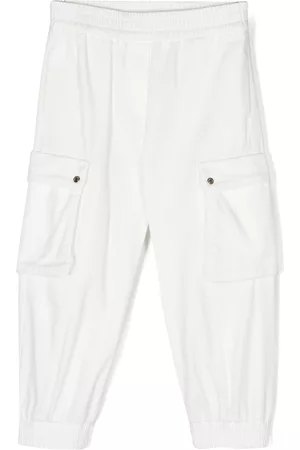 Moncler Girls Sweatpants - Elasticated sweatpants - White