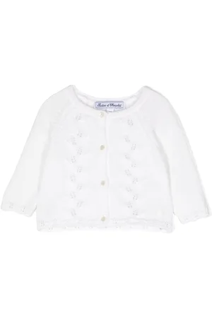 Tartine Et Chocolat Pointelle-knit cotton cardigan