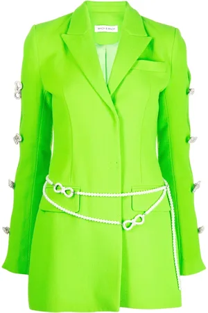 Mach & Mach Women Blazer Dresses - Bow-embellished blazer dress - Green