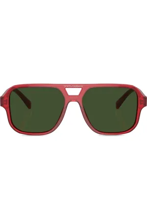 Dolce & Gabbana Logo-print square-frame sunglasses